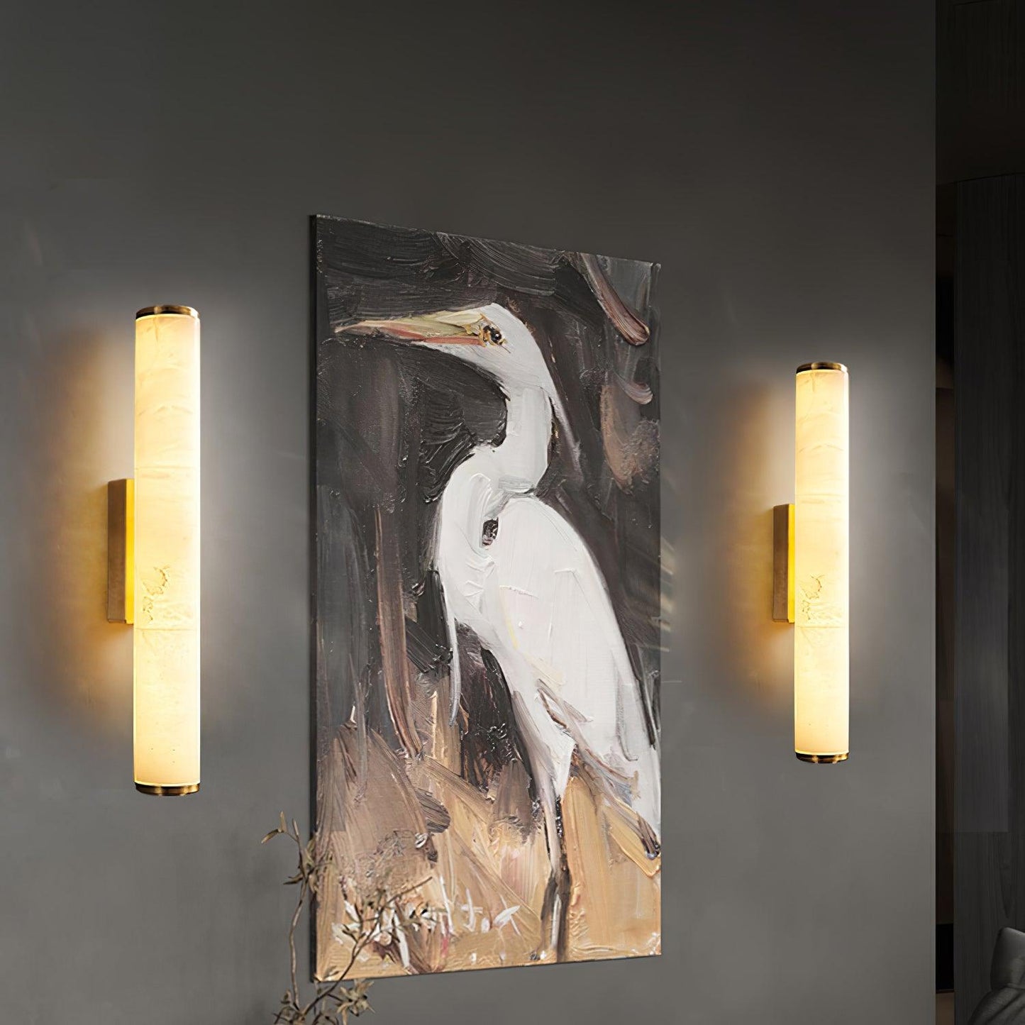Contemporary White Glass LED Wall Light Fixtures