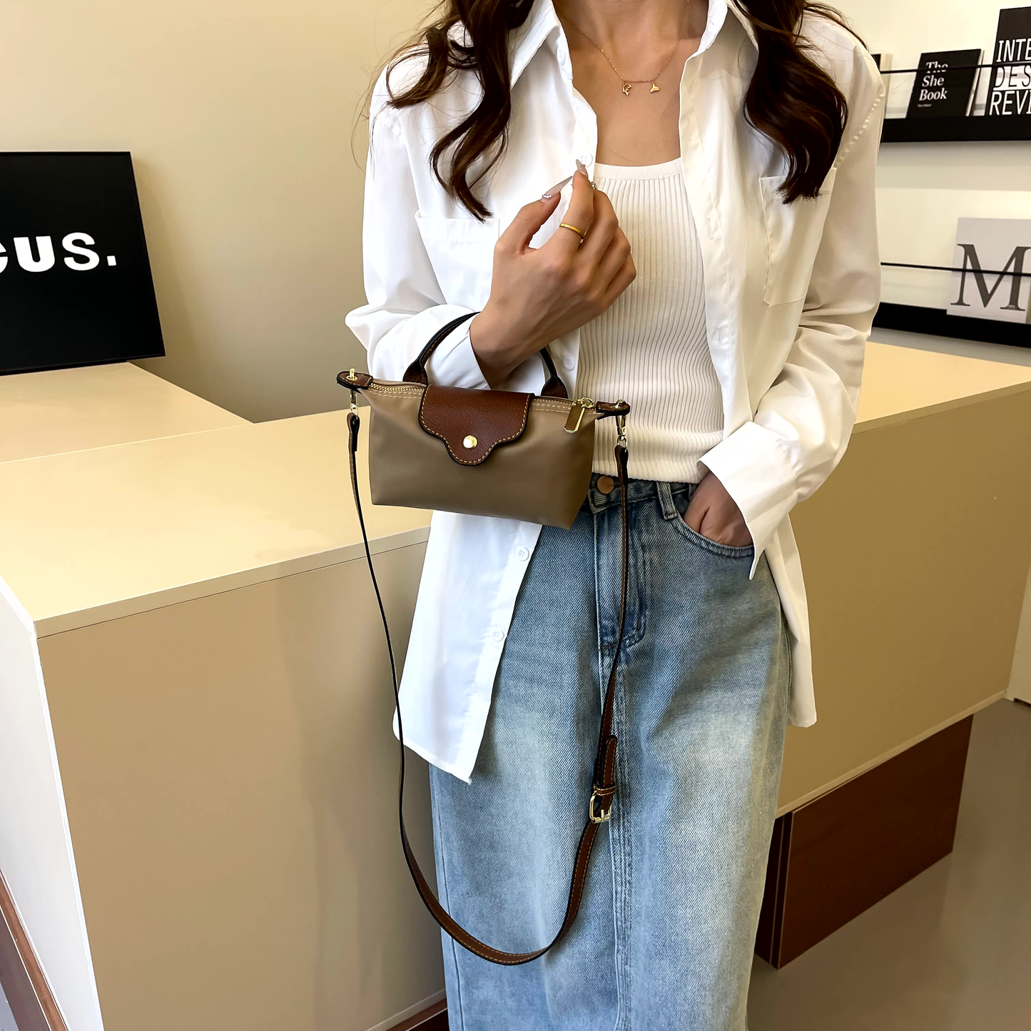 Camille Mini | Chic Compact Black Crossbody Bag for Women 6