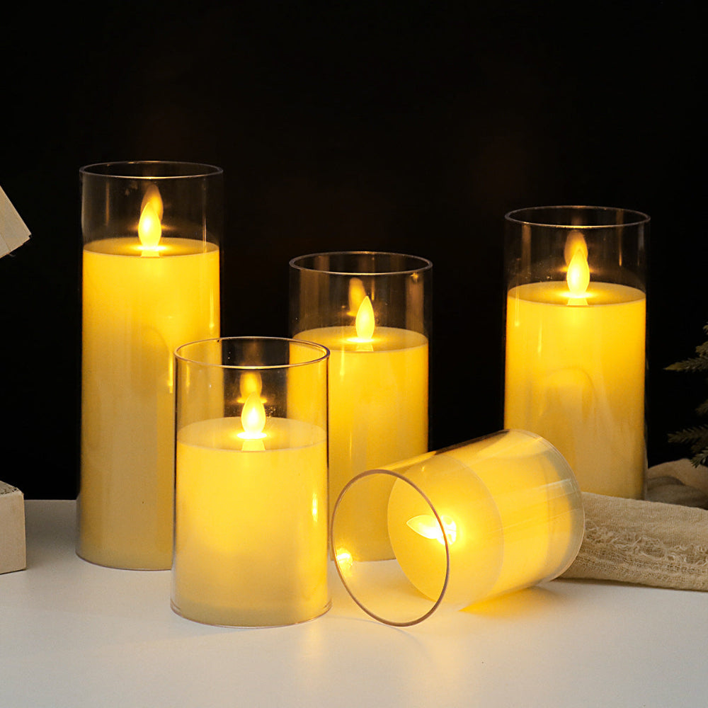 Candle Holders LED Candles Remote Control Warm Flickering Flameless Light 4