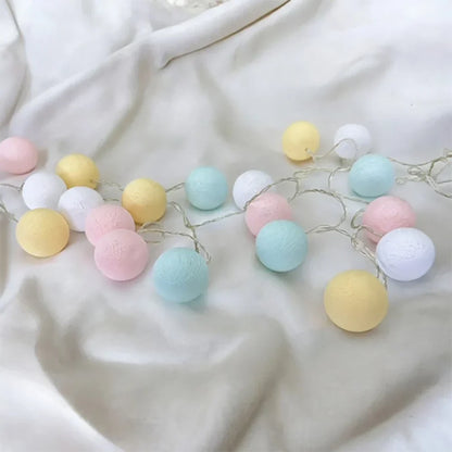 Fluffy White Cotton String Decor