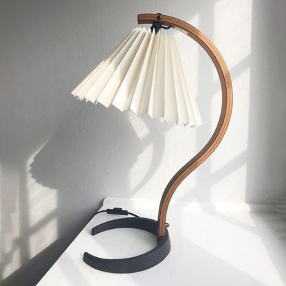 Rustic Wooden Desk Lamp with Organic Shape