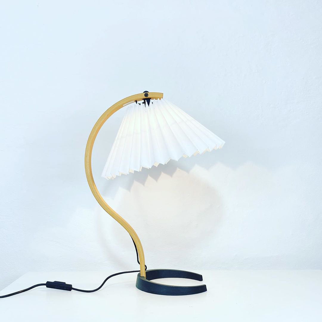 Rustic Wooden Desk Lamp with Organic Shape