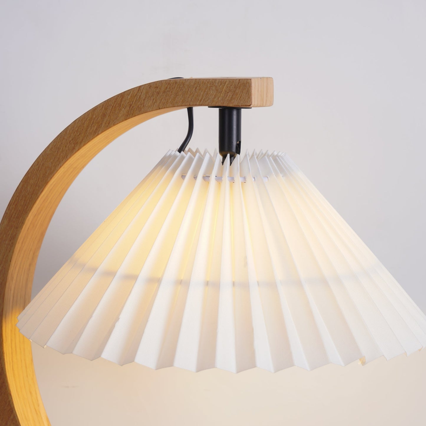 Rustic Wooden Desk Lamp with Organic Shape