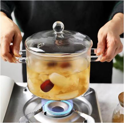 Durable Glass Stovetop Cooking Pot