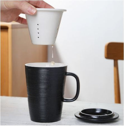 Porcelain Tea Steeper Cup With Lid