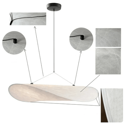 Luxurious Silk Pendant Light - Elegant Home Decor