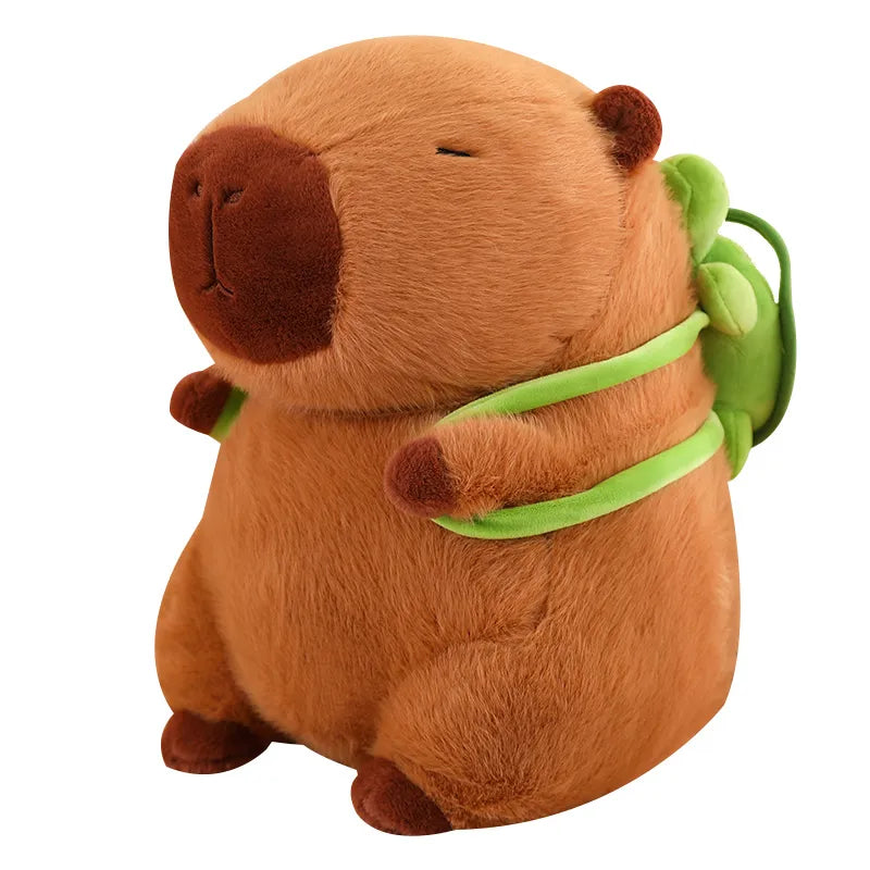 Adorable Plush Capybara with Turtle Bag