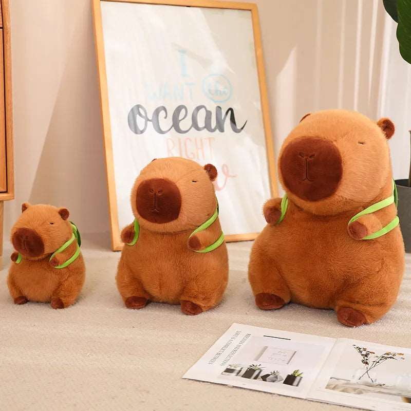 Adorable Plush Capybara with Turtle Bag - Fesara