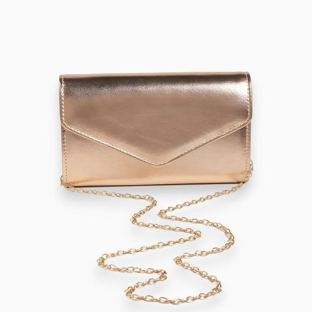 Small Chic Purse with Gold Chain Strap