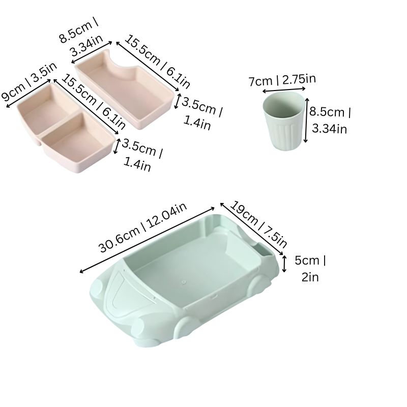 Kids' Stainless Steel Dinner Set