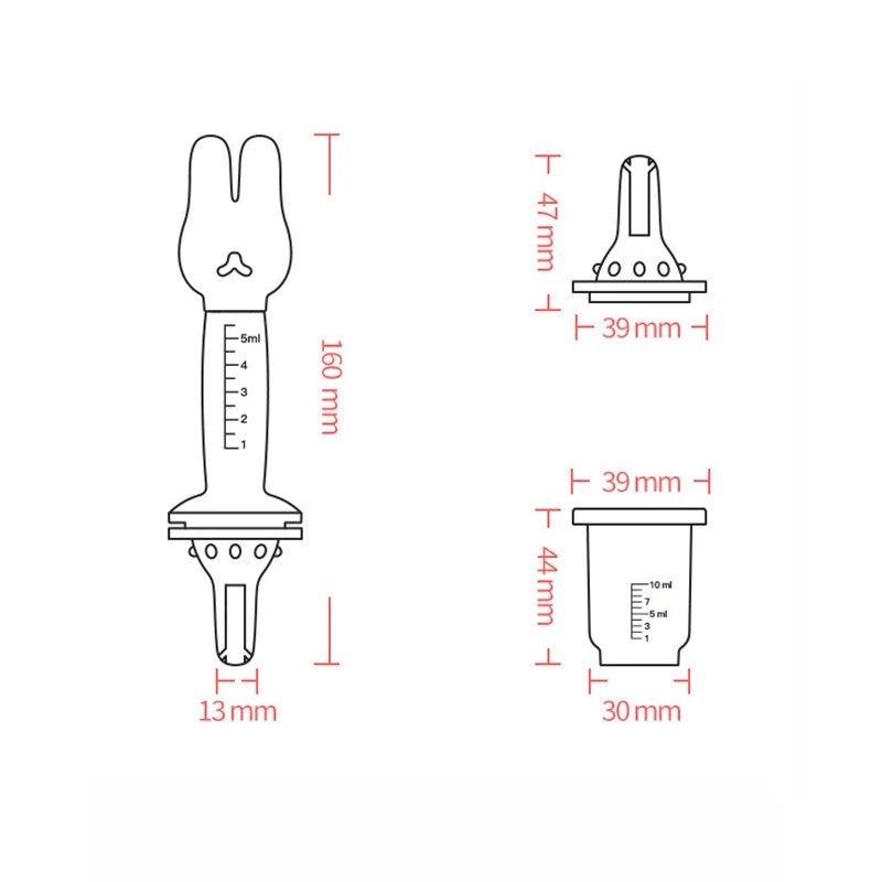 Baby Food Feeder with Measurement Cup and Syringe