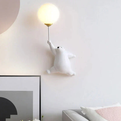 Colorful Kids Wall Lamp with 3D Moon Night Light