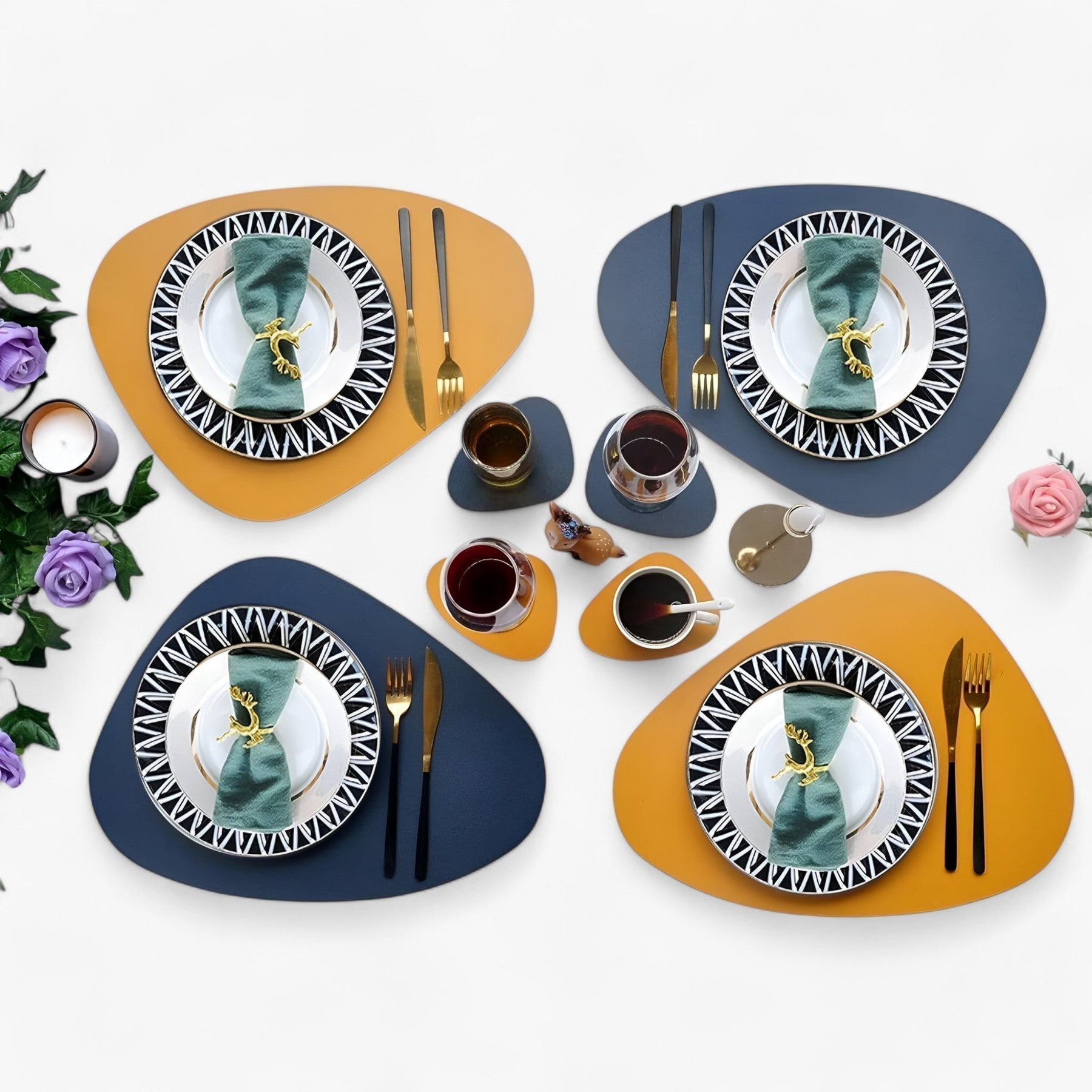 CasaVerde | Faux Leather Placemats – Reversible Dining Set for Stylish Table Settings 5