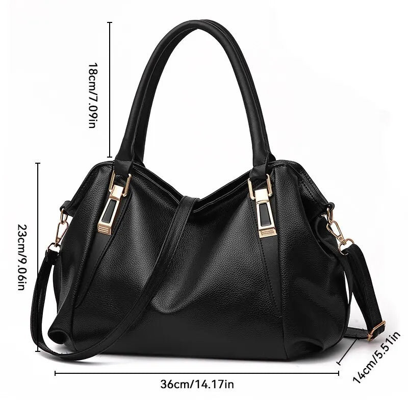 Stylish Fake Leather Tote Bag for Ladies
