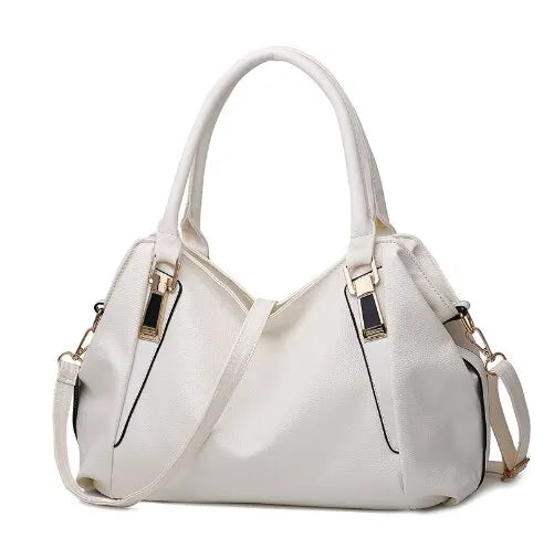 Stylish Fake Leather Tote Bag for Ladies - Fesara