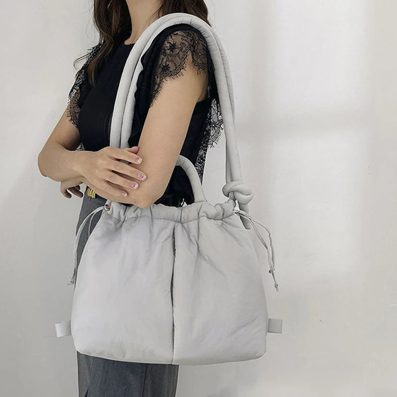 Fashionable Puffer Tote Bag with Adjustable Strap