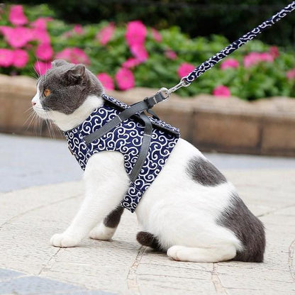 Pet Cat Harness Vest with Leash for Safe Walking