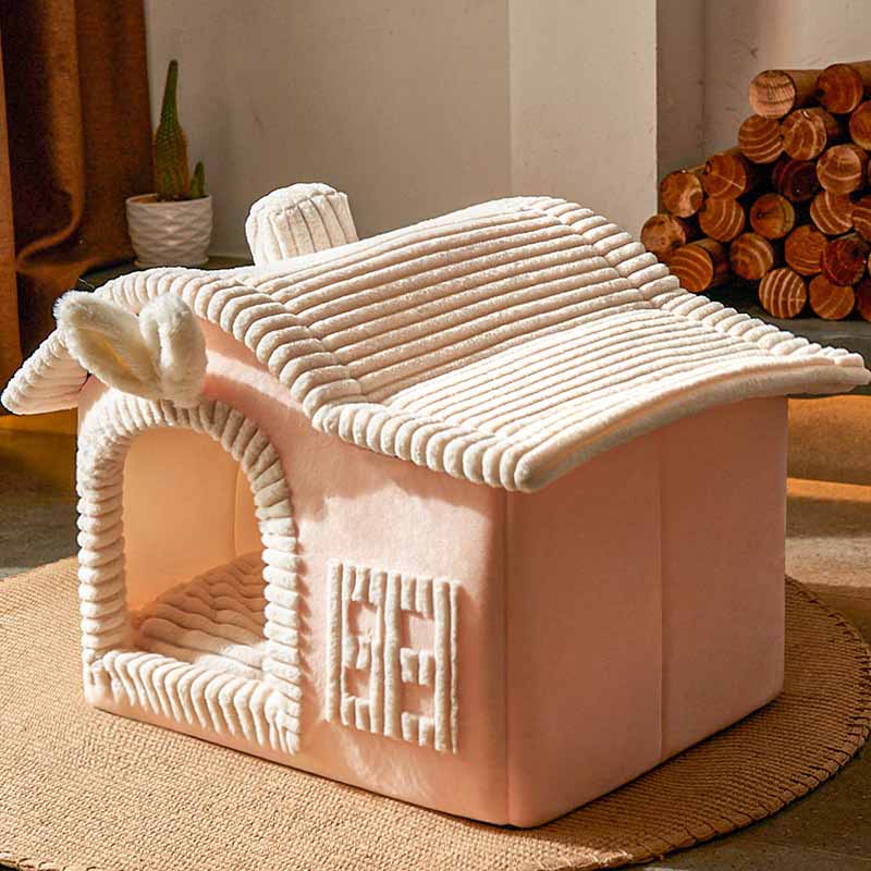 Cat Bed Soft House Style Indoor Enclosure 4