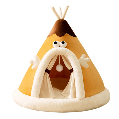 Cat Bed Tent in Soft Fleece Fabric 3