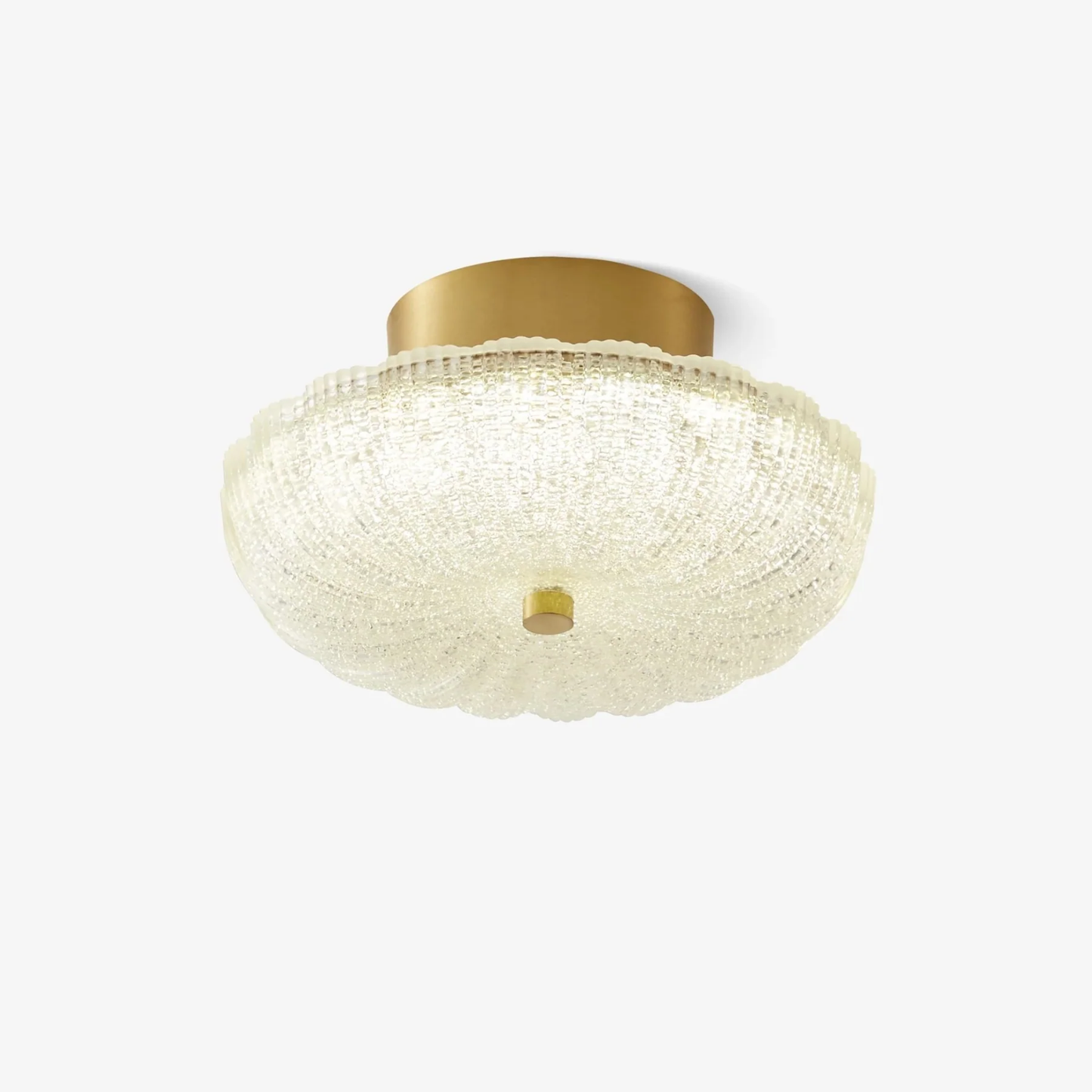 CelestiaGlow | Elegant Vintage Brass Ceiling Lamp with Crystal Diffuser 2