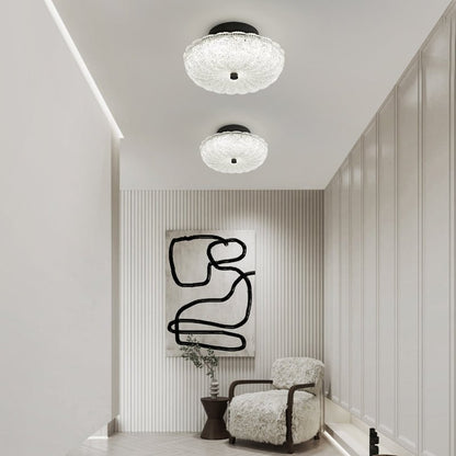 CelestiaGlow | Elegant Vintage Brass Ceiling Lamp with Crystal Diffuser 6