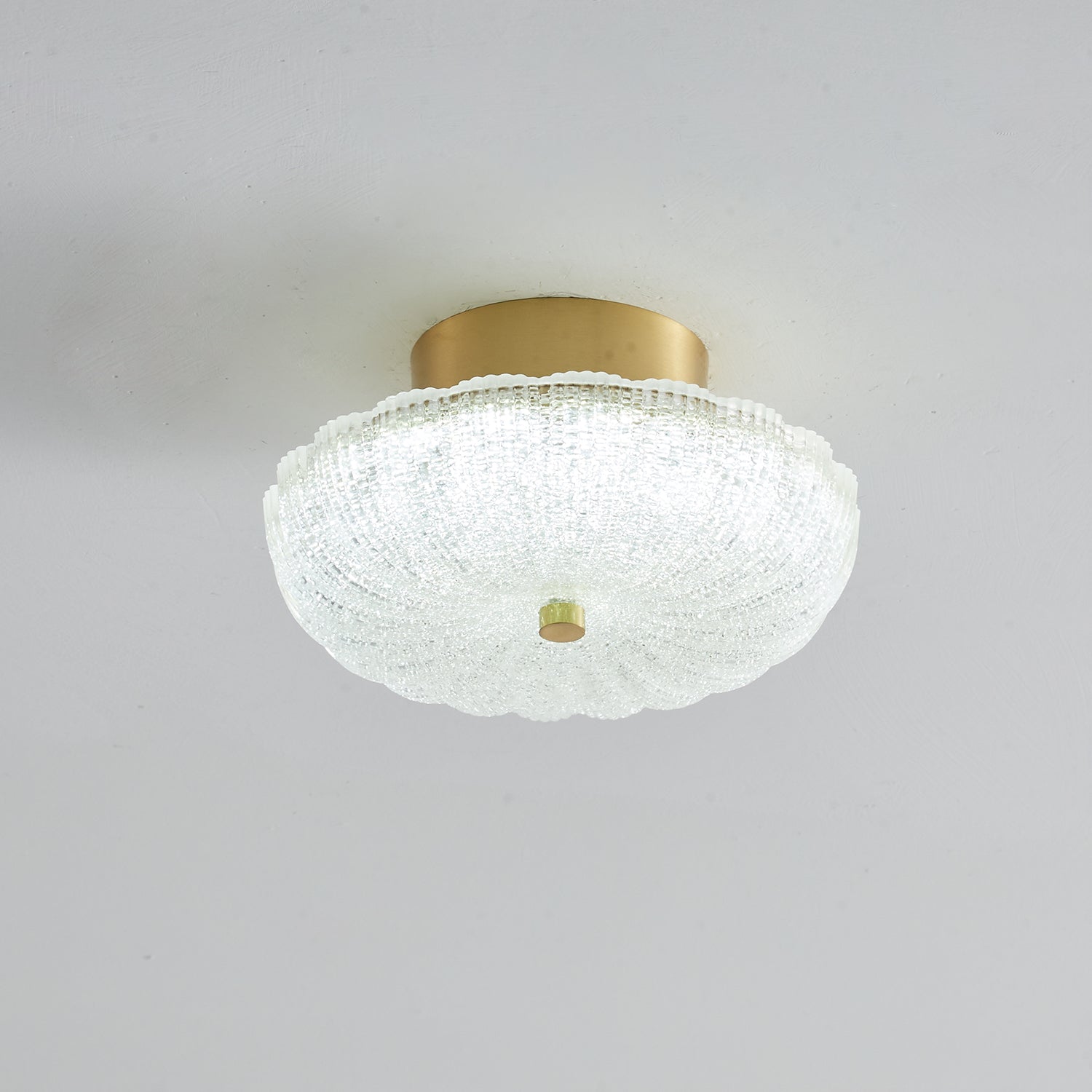 CelestiaGlow | Elegant Vintage Brass Ceiling Lamp with Crystal Diffuser 8