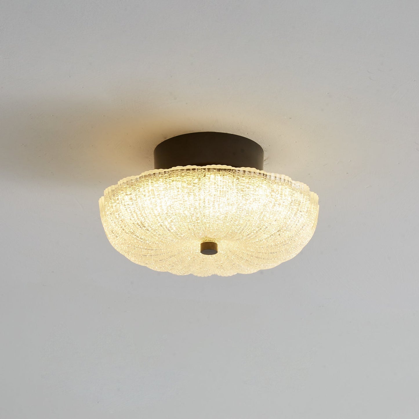 CelestiaGlow | Elegant Vintage Brass Ceiling Lamp with Crystal Diffuser 9