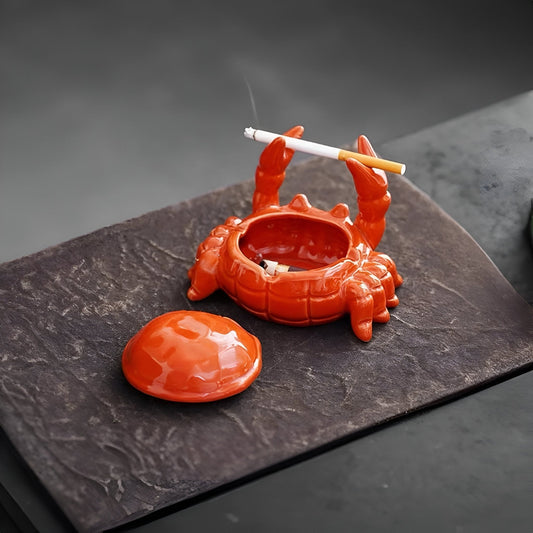 Stylish Seafood Crab Ceramic Ashtray for Home Decor - Fesara