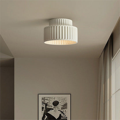 Simple White Ceramic Ceiling Light - Fesara