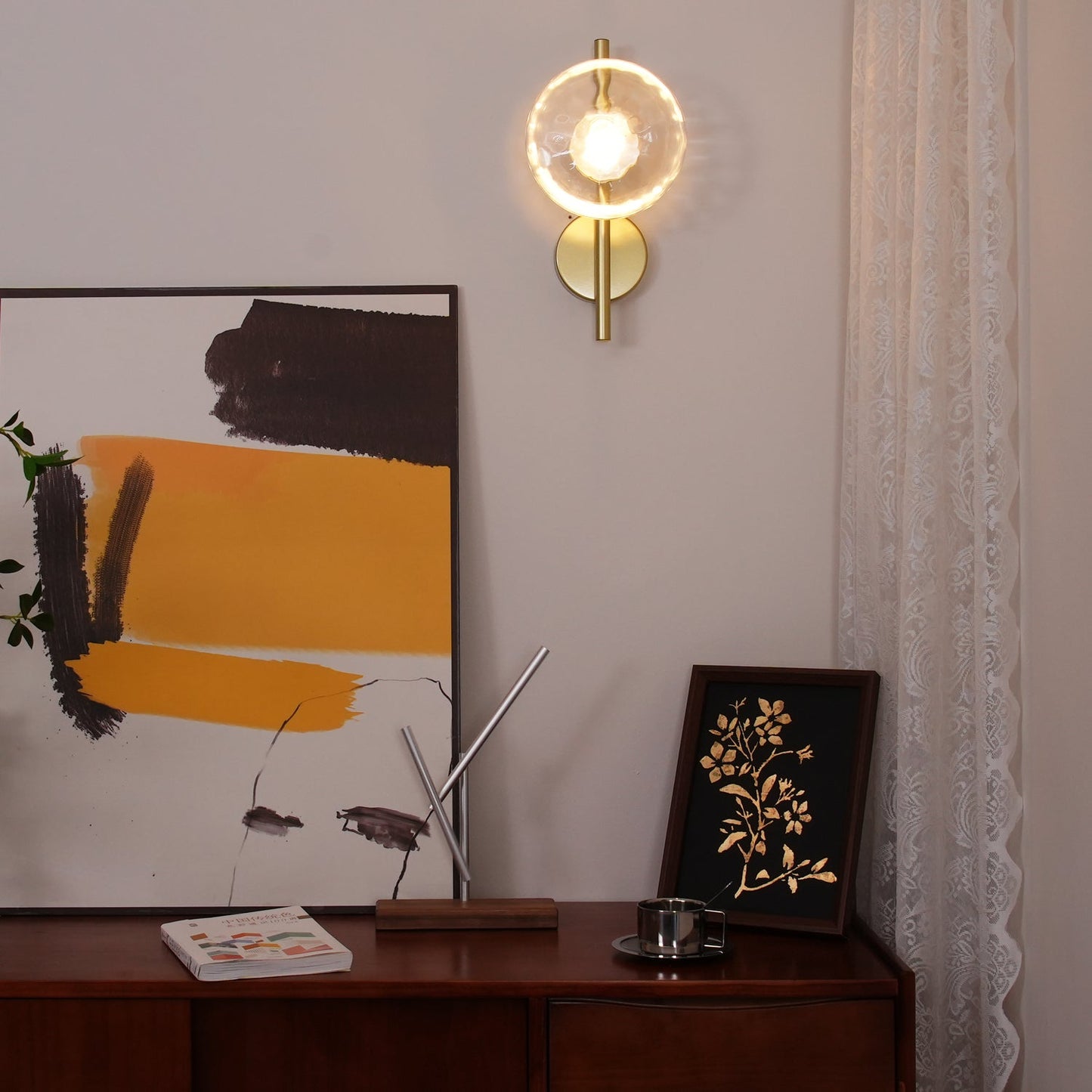 Round Glass Modern Wall Light