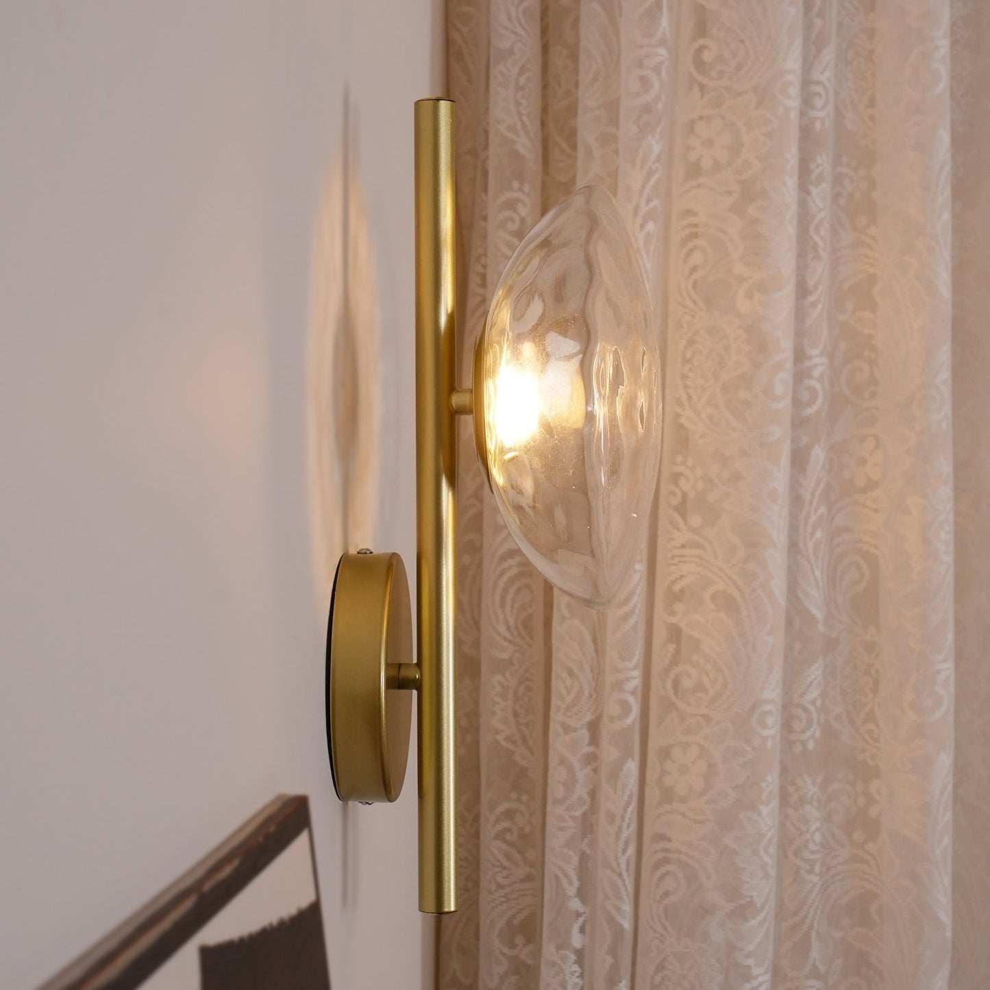 Round Glass Modern Wall Light