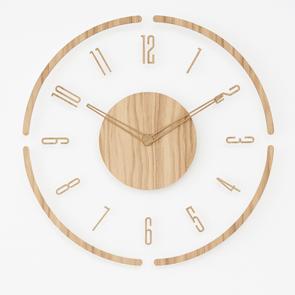 Simple Quiet Round Wall Clock Scandinavian Style