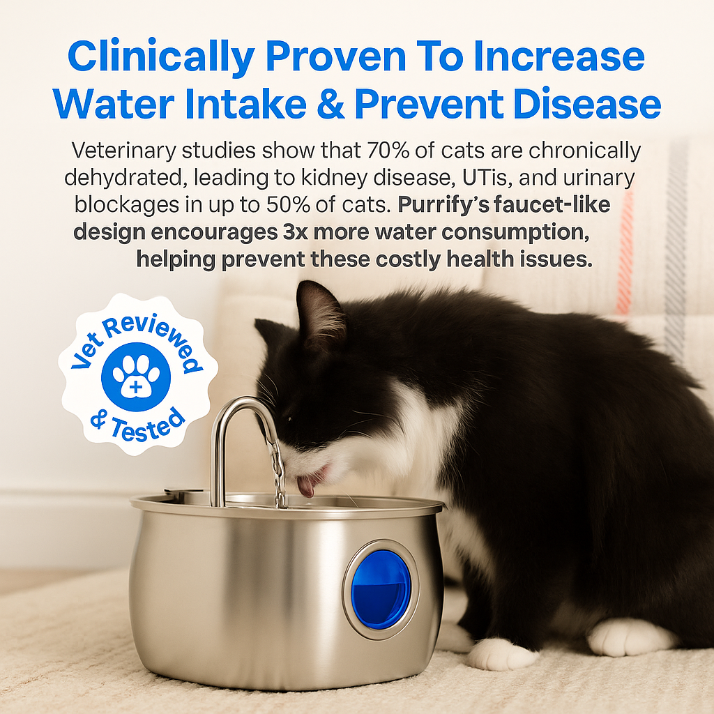 Pet Stainless Steel Water Fountain with Flowing Stream