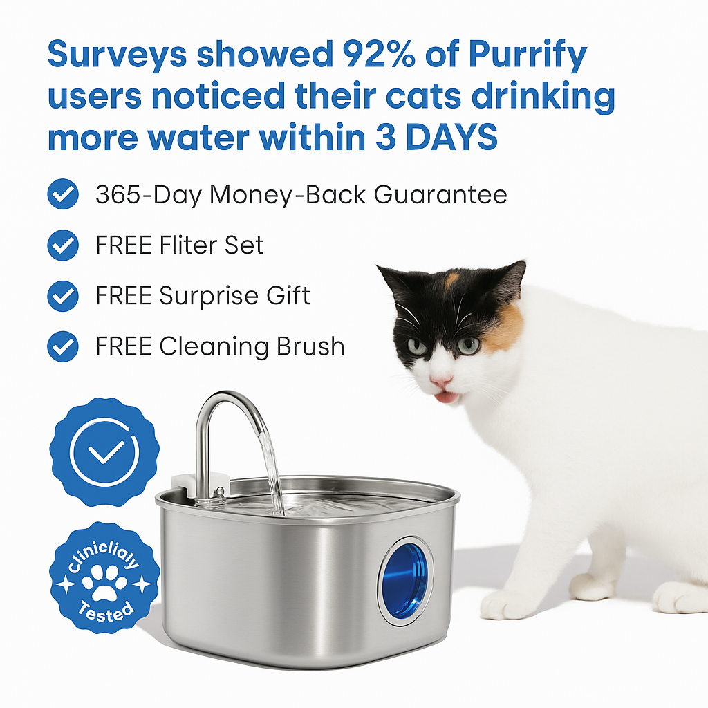 Pet Stainless Steel Water Fountain with Flowing Stream