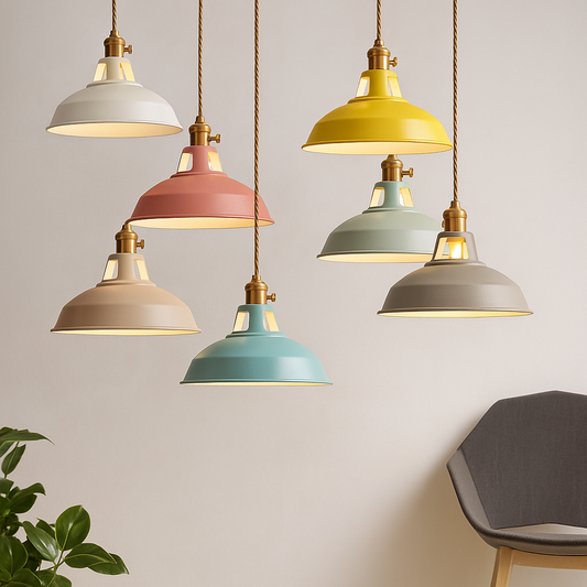 Vibrant Modern Metal Pendant Light LED Ceiling Fixture - Fesara