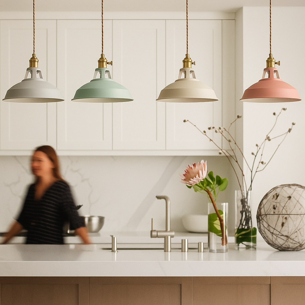 Vibrant Modern Metal Pendant Light LED Ceiling Fixture