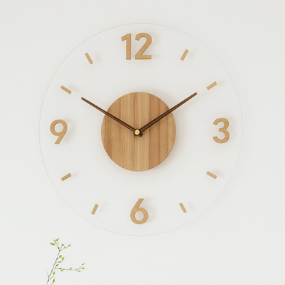 Simple Natural Wood Wall Clock Scandinavian Design