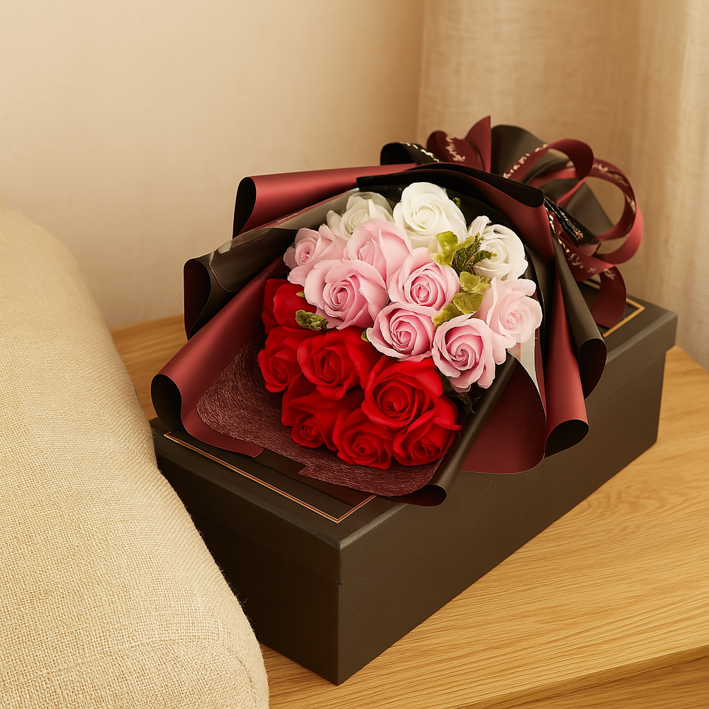 Lovely Rose Petal Soap Gift Set for Her