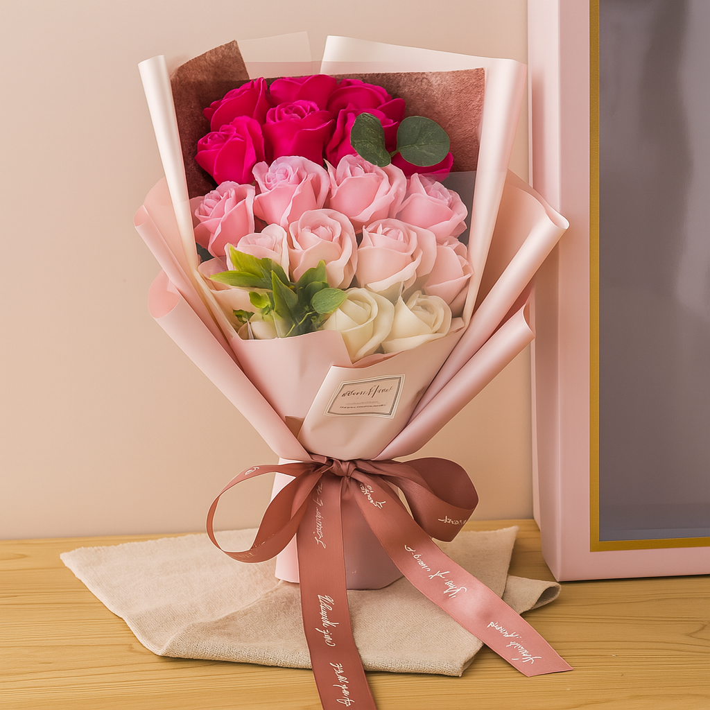 Lovely Rose Petal Soap Gift Set for Her