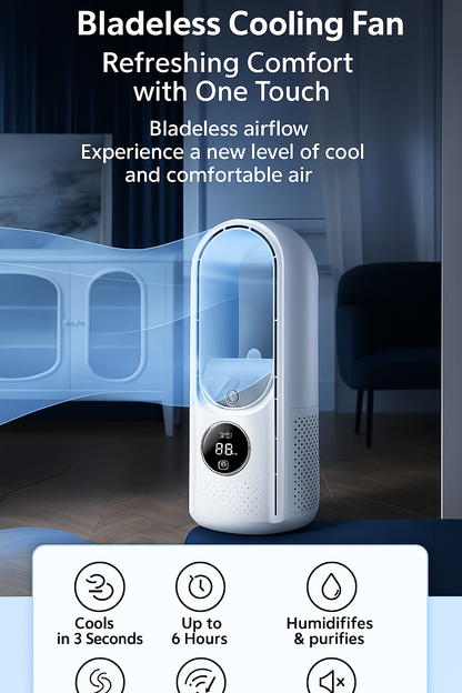 Portable USB Fan with 6 Speeds and Humidifier Function