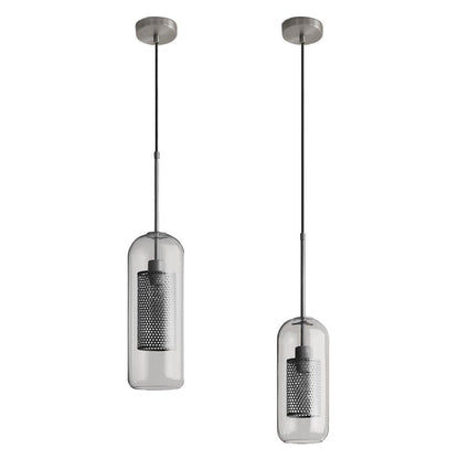 Sleek Round Cut Glass Pendant Light Fixture