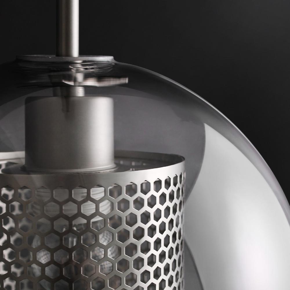 Sleek Round Cut Glass Pendant Light Fixture