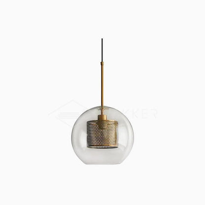 Sleek Round Cut Glass Pendant Light Fixture