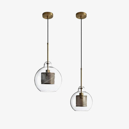 Sleek Round Cut Glass Pendant Light Fixture