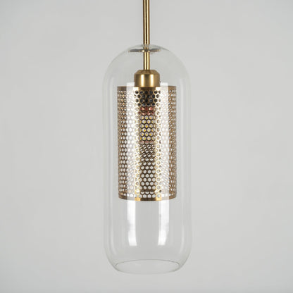 Sleek Round Cut Glass Pendant Light Fixture