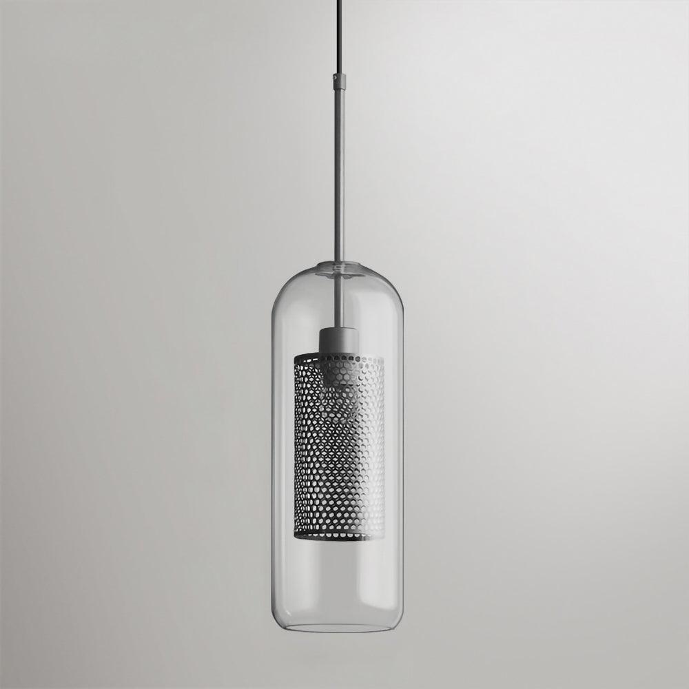 Sleek Round Cut Glass Pendant Light Fixture