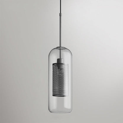 Sleek Round Cut Glass Pendant Light Fixture