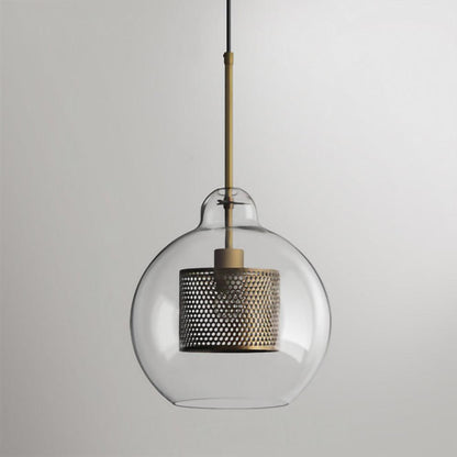 Sleek Round Cut Glass Pendant Light Fixture