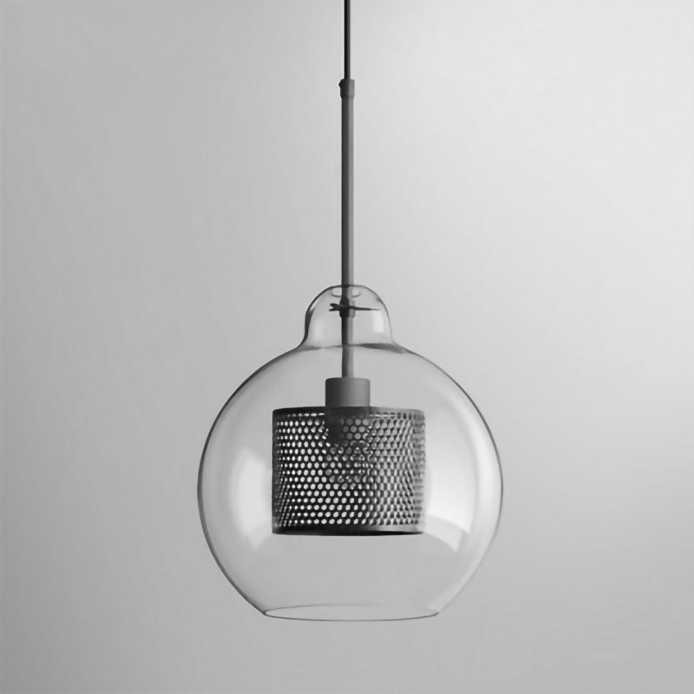 Sleek Round Cut Glass Pendant Light Fixture