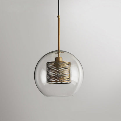 Sleek Round Cut Glass Pendant Light Fixture
